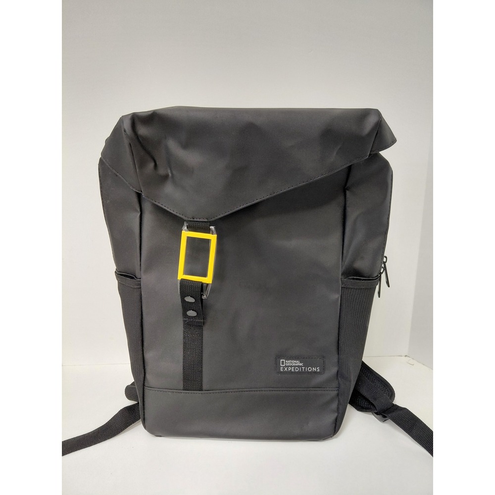 National Geographic Expeditions Backpack Matte Black Recycled Travel Bag Vintage